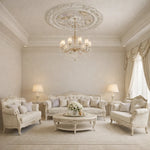 DO90-BA White with Gold Oval Palace Ceiling 90 cm image 3