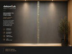 Wave Design Grey and Gold PVC Panel HS-036 image 1