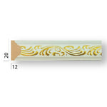 DS20-BA Ivy White Gold Wall and Ceiling Molding 2cm image 0