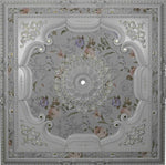 DK150-BA White with Gold Square Palace Ceiling 150×150 cm image 0