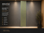Embossed Gold Ribbed Slat Acoustic Panel HS-050 image 1