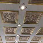 DKP60-A Avantgarde Gold PVC Ceiling Panel 60×60 cm image 2