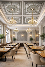DK150-G Silver Square Palace Ceiling 150×150 cm image 1