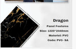 PVC-SA Dragon (Black Gold) Marble Pattern PVC Panel 122*244 image 0