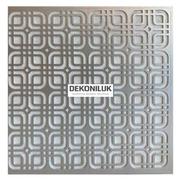 DMKP60-G Moderna Silver PVC Ceiling Panel 60×60 cm image 0
