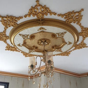 DGM23-A Gold Palace Ceiling Corner Motif 27×18 cm image 1