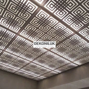 DMKP60-G Moderna Silver PVC Ceiling Panel 60×60 cm image 1