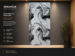 White & Black Marble PVC Panel PVC-10 image 0
