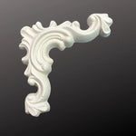 D85002C Flower Polyurethane Paintable 2.5 cm Snap-on Corner Motif image 0
