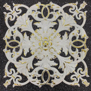 DGM27-BA White Gold Ps Embroidered Motif 40*40cm