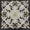 DGM27-BA White Gold Ps Embroidered Motif 40*40cm image 0