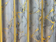 Wave Design Grey and Gold PVC Panel HS-036 image 0