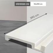 DIS10020-D2 Istanbul Paintable Baseboard with LED 10 cm image 8