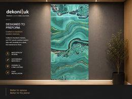 Turquoise & Gold PVC Panel PVC-03 image 0