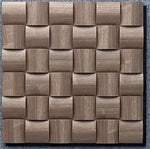 Brown Convexed Square Acoustic Wall Panel HS-006 image 0