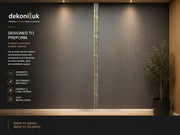 Wave Design Grey and Gold PVC Panel HS-036 image 1