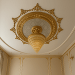 DO90-A Gold Oval Palace Ceiling 90 cm image 2
