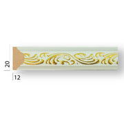 DS20-BA Ivy White Gold Wall and Ceiling Molding 2cm image 0