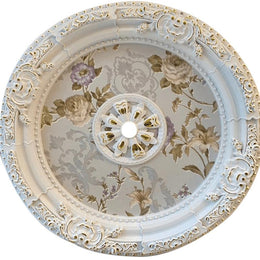 DO90-BA White with Gold Oval Palace Ceiling 90 cm image 0