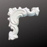 D85008C Flower Polyurethane Paintable 4 cm Slat Snap Corner Motif image 0