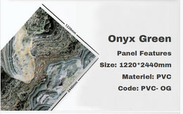 PVC-OG Onyx Green Marble Pattern PVC Panel 122*244 image 0