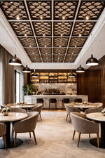 DDKP60-K Drop Brown PVC Ceiling Panel 57×57 cm image 1