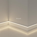DIS10020-D2 Istanbul Paintable Baseboard with LED 10 cm image 2