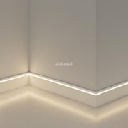 DIS10020-D2 Istanbul Paintable Baseboard with LED 10 cm image 2