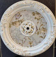 DO90-BA White with Gold Oval Palace Ceiling 90 cm image 1