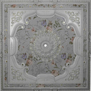 DK150-BA White with Gold Square Palace Ceiling 150×150 cm image 0