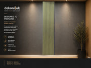 Embossed Gold Ribbed Slat Acoustic Panel HS-050 image 1