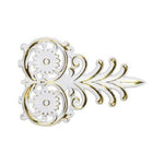 DGM18-BA White with Gold Palace Ceiling Spear Motif 14×21 cm image 0