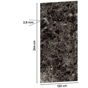 PVC-ED Emparador Dark Marble Pattern PVC Panel 122*244 image 0