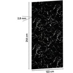 PVC-SM Black (BLACK WHITE) Marble Pattern PVC Panel 122*244 image 0