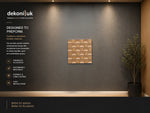 Light Brown Brown Concave Square Acoustic Wall Panel HS-002 image 1
