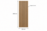 Golden Oak Effect Slatted Acoustic Wall Panel – AP-8