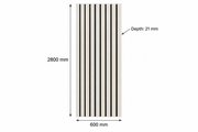 Ivory Wood Effect Wide Slat Acoustic Wall Panel – APW-2
