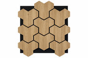 Natural Oak Interlocking Hex Acoustic Wall Panel – WP4-A