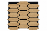 Natural Oak Elongated Hexagon Acoustic Wall Panel – WP1-A