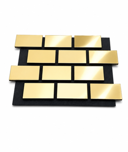Gold Metallic Brick Polymer Wall Panel HS-062