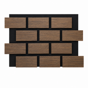 Walnut Wood Brick Polymer Wall Panel HS-067