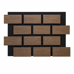Walnut Wood Brick Polymer Wall Panel HS-067
