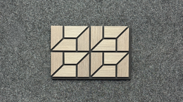 Light Ash Geometric Wood Acoustic Wall Panel HS-068