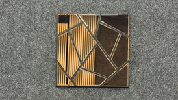Bronze Geometric Mirror Wall Panel HS-073