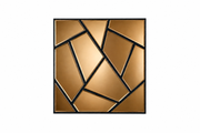 Bronze Geometric Mirror Wall Panel HS-073