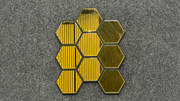 Gold Hexagon Mirror Wall Panel HS-075-1