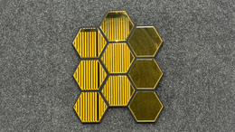 Gold Hexagon Mirror Wall Panel HS-075-1