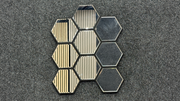 Silver Hexagon Mirror Wall Panel HS-075-2