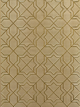 Gold Metallic Geometric Polymer Wall Panel HS-41-3