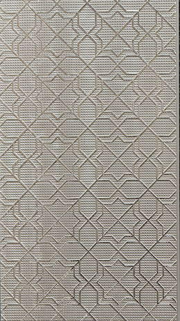 Silver Metallic Geometric Polymer Wall Panel HS-41-4